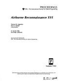 Cover of: Airborne reconnaissance XVI, 21-22 July 1992, San Diego, California
