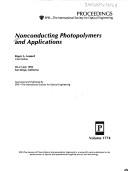 Cover of: Nonconducting photopolymers and applications: 20-21 July 1992, San Diego, California