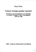 Cover of: "Politisch Verfolgte geniessen Asylrecht" by Margit Stöber, Margit Stöber