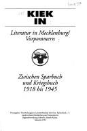 Cover of: Literatur in Mecklenburg/Vorpommern: zwischen Sparbuch und Kriegsbuch, 1918 bis 1945