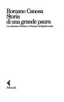 Cover of: Storia di una grande paura: la sodomia a Firenze e a Venezia nel Quattrocento