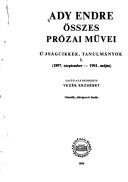 Cover of: Ady Endre összes prózai művei. by Ady, Endre