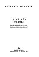 Cover of: Barock in der Moderne by Eberhard Mannack