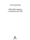 Cover of: Simon Boccanegra e la Genova del'300
