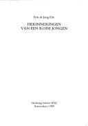 Cover of: Herinneringen van een rode jongen