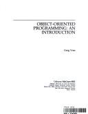 Cover of: Object-oriented programming: an introduction