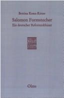 Cover of: Salomon Formstecher: ein deutscher Reformrabbiner