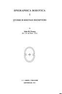 Cover of: Studies in Boiotian inscriptions by John M. Fossey