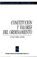 Cover of: Constitución y valores del ordenamiento