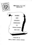 Durbin and Logsdon genealogy with related families, 1626-1991 by Betty Jewell Durbin Carson