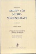Cover of: Jacques Handschins "Toncharakter": zu den Bedingungen seiner Entstehung