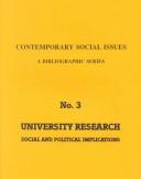 Cover of: University research by Joan Nordquist