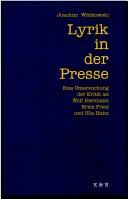 Cover of: Lyrik in der Presse by Joachim Wittkowski