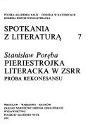 Pieriestrojka literacka w ZSRR by Stanisław Poręba