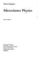 Cover of: Microcluster physics