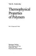 Cover of: Thermophysical properties of polymers