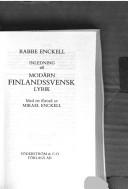 Cover of: Inledning till modärn finlandssvensk lyrik by Enckell, Rabbe Arnfinn