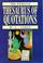 Cover of: Thesaurus of Quotations, The Penguin
