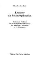 Literatur als Machtlegitimation