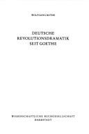 Cover of: Deutsche Revolutionsdramatik seit Goethe