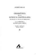 Cover of: Gramática de la lengua castellana destinada al uso de los americanos by Andrés Bello