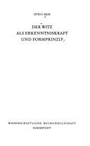 Cover of: Der Witz als Erkenntniskraft und Formprinzip
