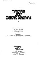 Cover of: Materials under extreme conditions | 
