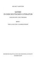 Cover of: Satire in der deutschen Literatur: Geschichte und Theorie