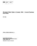 Cover of: Municipal water rates in Canada, 1986: current practices and prices