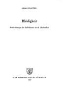 Cover of: Blödigkeit: Beschreibungen des Individuums im 18. Jahrhundert