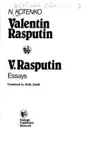 Cover of: Valentin Rasputin by N. N. Kotenko