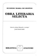 Cover of: Obra literaria selecta