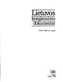 Cover of: Lietuvos komjaunimo dokumentai: 1919-1940 m. spalis