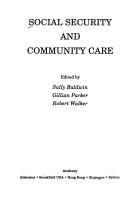 Cover of: Social security and community care