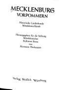 Cover of: Mecklenburg, Vorpommern by herausgegeben für die Stiftung Mitteldeutscher Kulturrat Bonn von Hermann Heckmann.