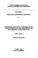 Cover of: Engineering geological conditions of the Loviisa power plant area relating to the final disposal of reactor waste by Pekka Anttila, Pekka Anttila