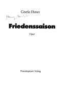 Cover of: Friedenssaison: Oper