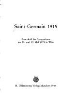 Cover of: Saint-Germain 1919 by 