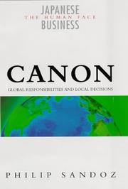 Cover of: Canon (Japanese Business: the Human Face) by Sandoz