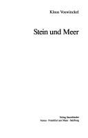 Cover of: Stein und Meer