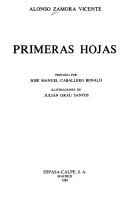 Cover of: Primeras hojas