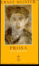 Cover of: Prosa 1931 bis 1979