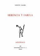 Cover of: Herencia y fábula by Vicente Valero