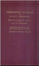Cover of: Portuguese vocables in Asiatic languages: from the Portuguese original of Monsignor Sebastião Rodolfo Dalgado