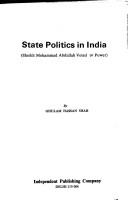 Cover of: State politics in India: Sheikh Mohammad Abdullah voted to power