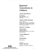 Regional anaesthesia in children by Edward N. Armitage