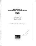 Cover of: User's guide for the Structured clinical interview for DSM-III-R: SCID