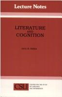 Cover of: Literature and cognition