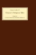 Cover of: Chaucer's religious tales by edited by C. David Benson and Elizabeth Robertson.