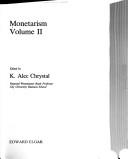 Cover of: Monetarism